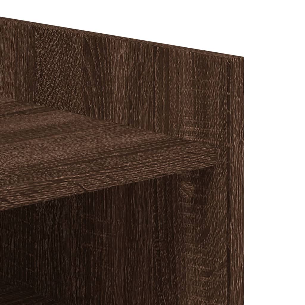 Shoe Cabinet Brown Oak 52x37.5x100 cm Engineered Wood