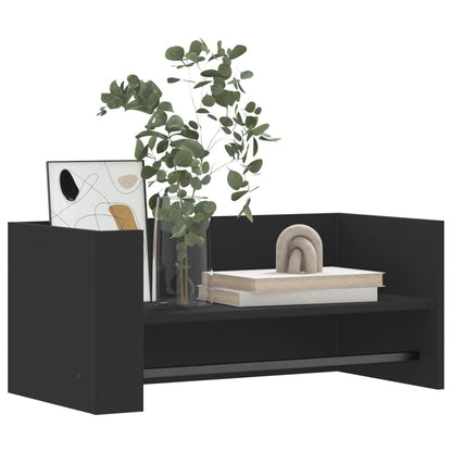 Wall Shelf Black 70.5x35x30.5 cm Engineered Wood