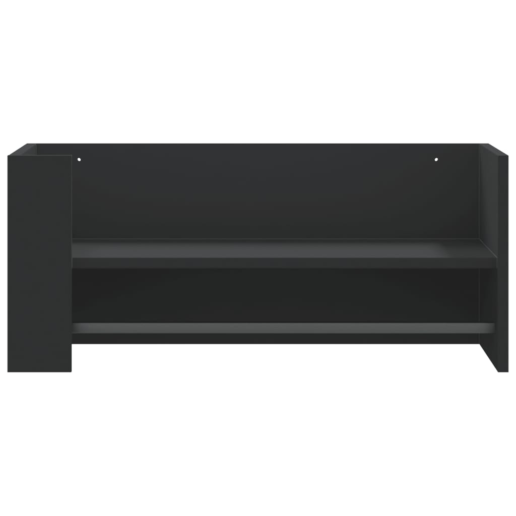 Wall Shelf Black 70.5x35x30.5 cm Engineered Wood