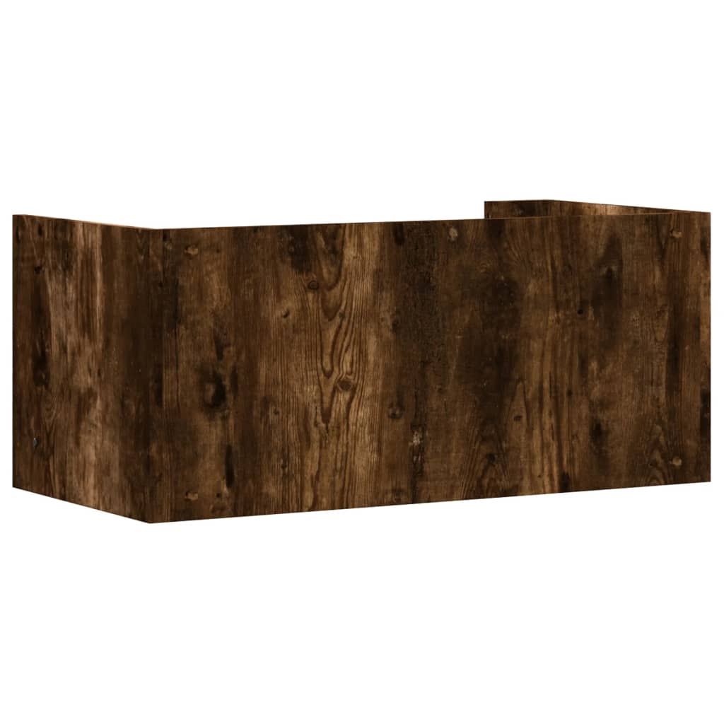 Wall Shelf Smoked Oak 70.5x35x30.5 cm Engineered Wood