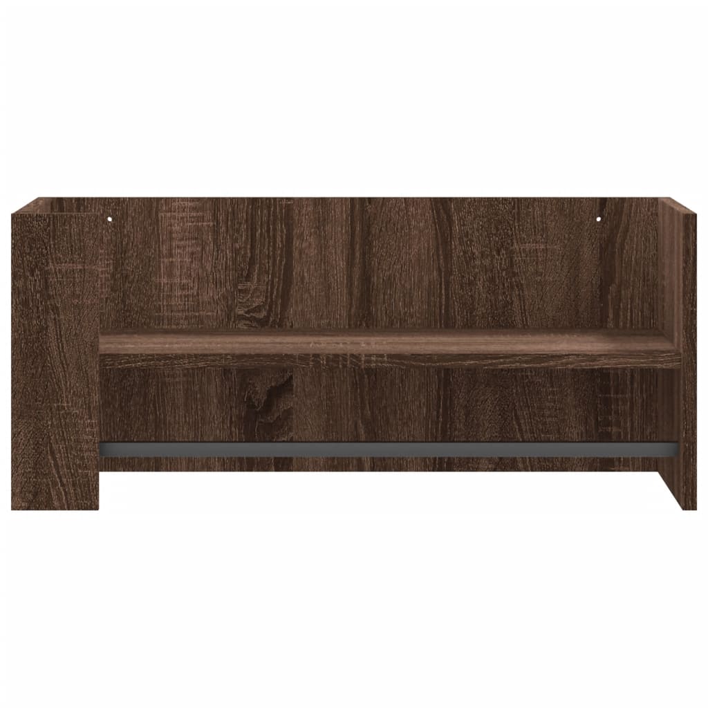 Wall Shelf Brown Oak 70.5x35x30.5 cm Engineered Wood