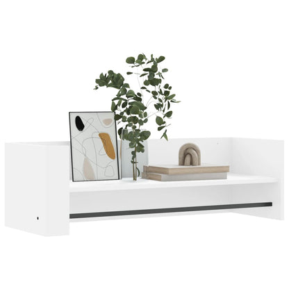 Wall Shelf White 100x35x30.5 cm Engineered Wood