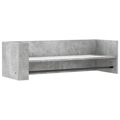 Wall Shelf Concrete Grey 100x35x30.5 cm Engineered Wood