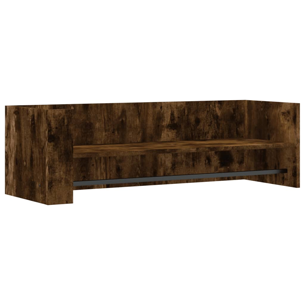 Wall Shelf Smoked Oak 100x35x30.5 cm Engineered Wood