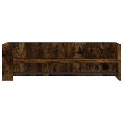 Wall Shelf Smoked Oak 100x35x30.5 cm Engineered Wood