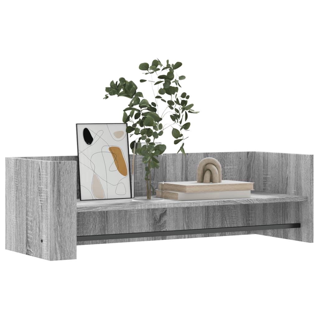 Wall Shelf Grey Sonoma 100x35x30.5 cm Engineered Wood