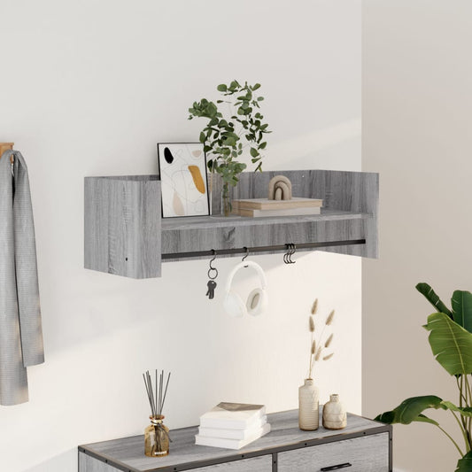 Wall Shelf Grey Sonoma 100x35x30.5 cm Engineered Wood