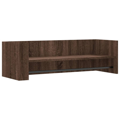 Wall Shelf Brown Oak 100x35x30.5 cm Engineered Wood