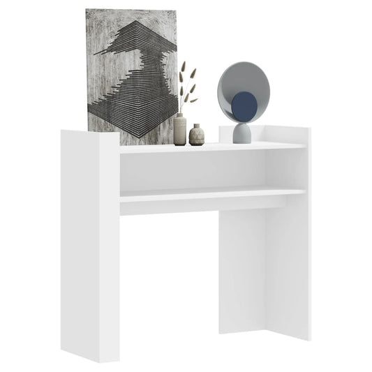 Console Table White 100x35x90 cm Engineered Wood