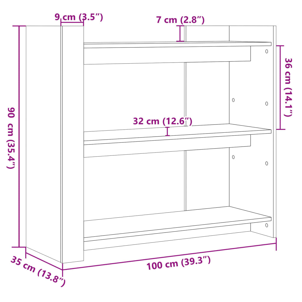 Console Table White 100x35x90 cm Engineered Wood