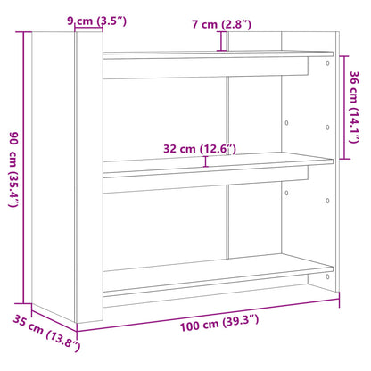 Console Table White 100x35x90 cm Engineered Wood