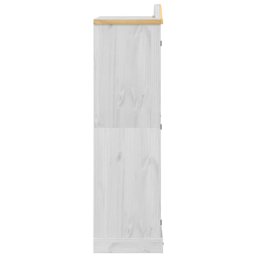 Wardrobe Corona White 102x52x186 cm Solid Wood Pine