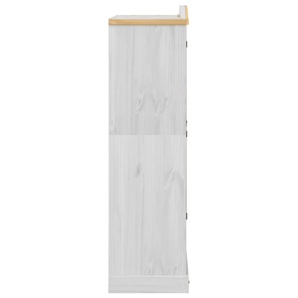 Wardrobe Corona White 102x52x186 cm Solid Wood Pine