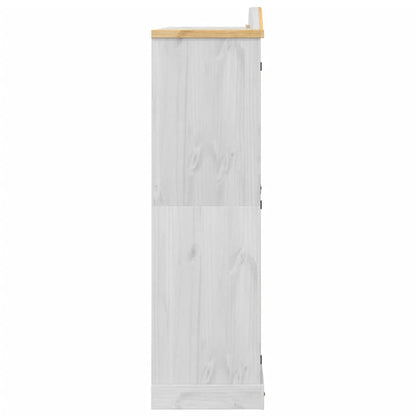 Wardrobe Corona White 151.5x52x186 cm Solid Wood Pine