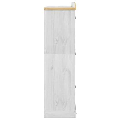 Wardrobe Corona White 151.5x52x186 cm Solid Wood Pine