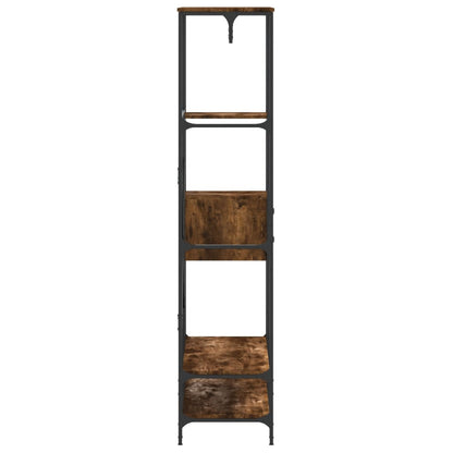 Clothes Rack with Shelves Smoked Oak Engineered Wood