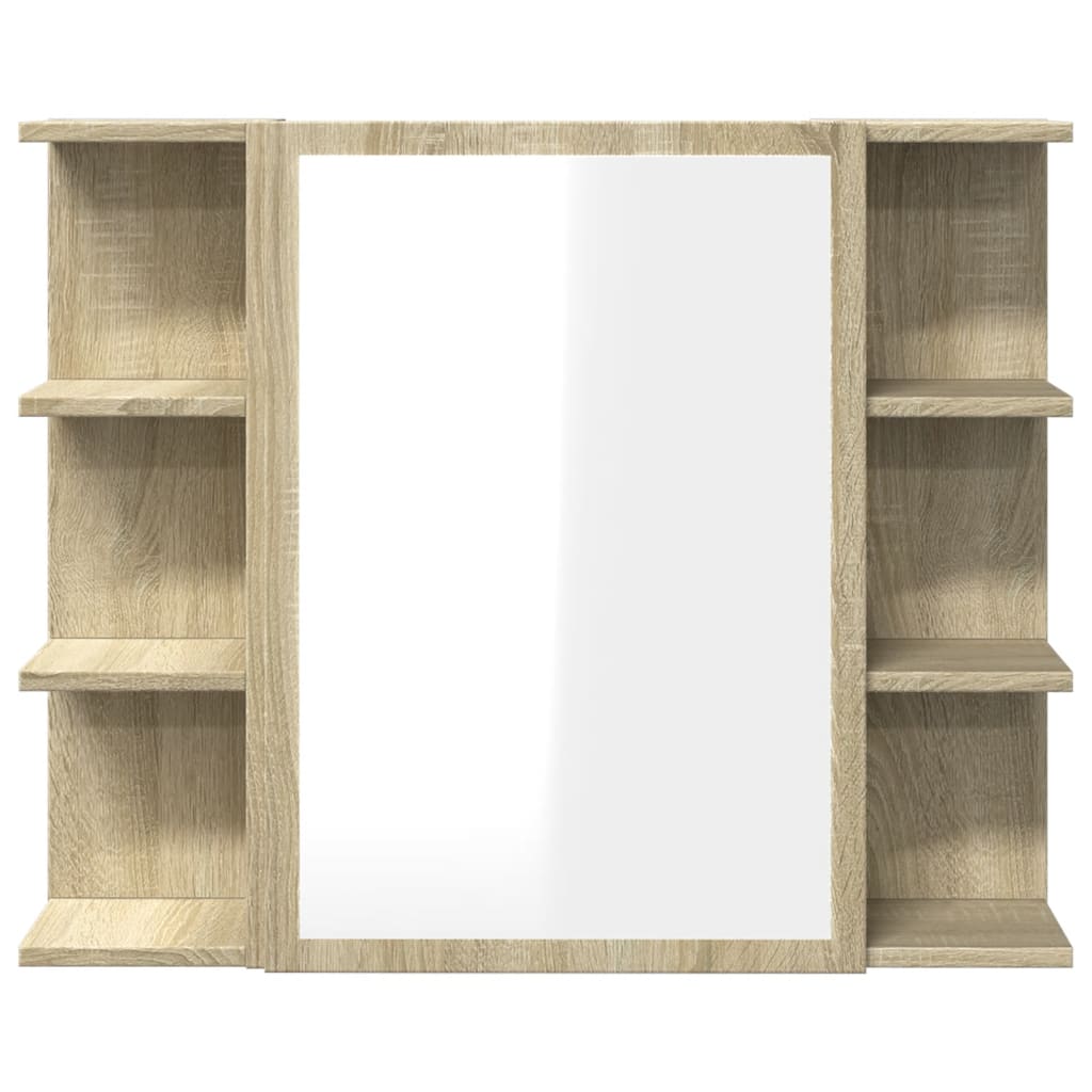 Bathroom Mirror Cabinet Sonoma Oak 80x20.5x64 cm Engineered Wood