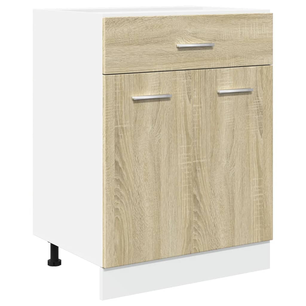 Drawer Bottom Cabinet Sonoma Oak 60x46x81.5 cm Engineered Wood