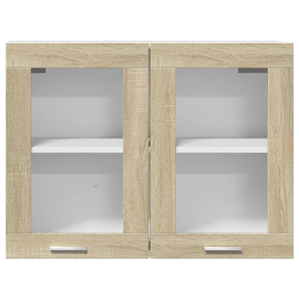 Hanging Glass Cabinet Sonoma Oak 80x31x60 cm Engineered Wood