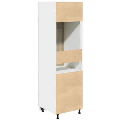 Refrigerator Cabinet Sonoma Oak 60x57x207 cm Engineered Wood