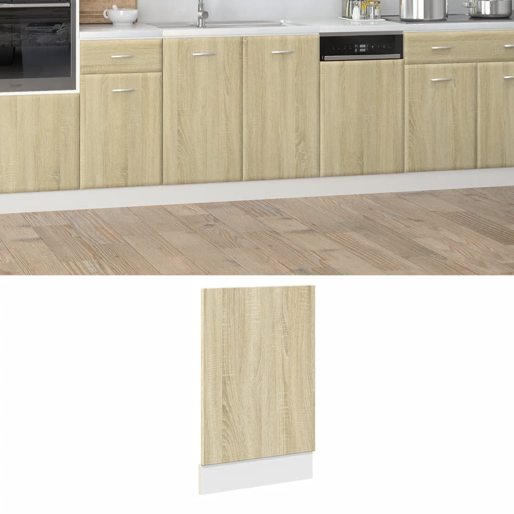 Dishwasher Panel Sonoma Oak 45x3x67 cm Engineered Wood