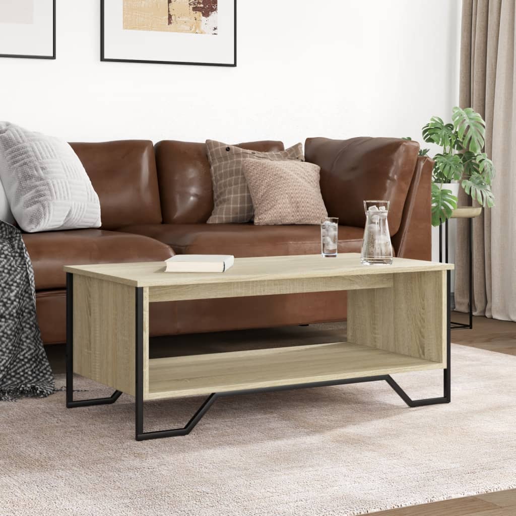 Coffee Table Sonoma Oak 100x51x40 cm Engineered Wood