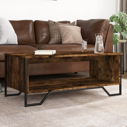 Coffee Table Smoked Oak 100x51x40 cm Engineered Wood