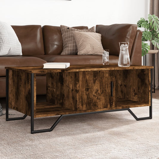 Coffee Table Smoked Oak 100x51x40 cm Engineered Wood