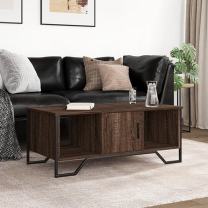 Coffee Table Brown Oak 100x51x40 cm Engineered Wood