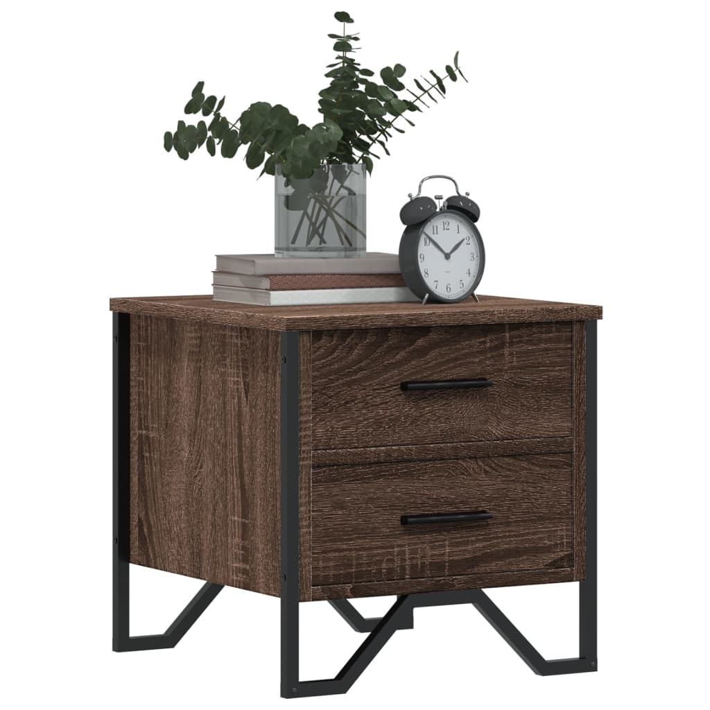 Bedside Cabinets 2 pcs Brown Oak 40x41x40 cm Engineered Wood