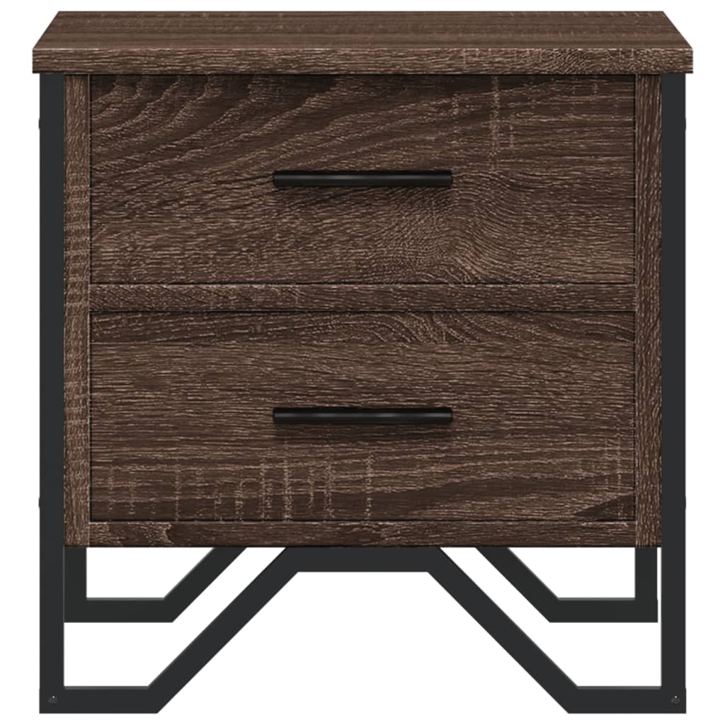 Bedside Cabinets 2 pcs Brown Oak 40x41x40 cm Engineered Wood