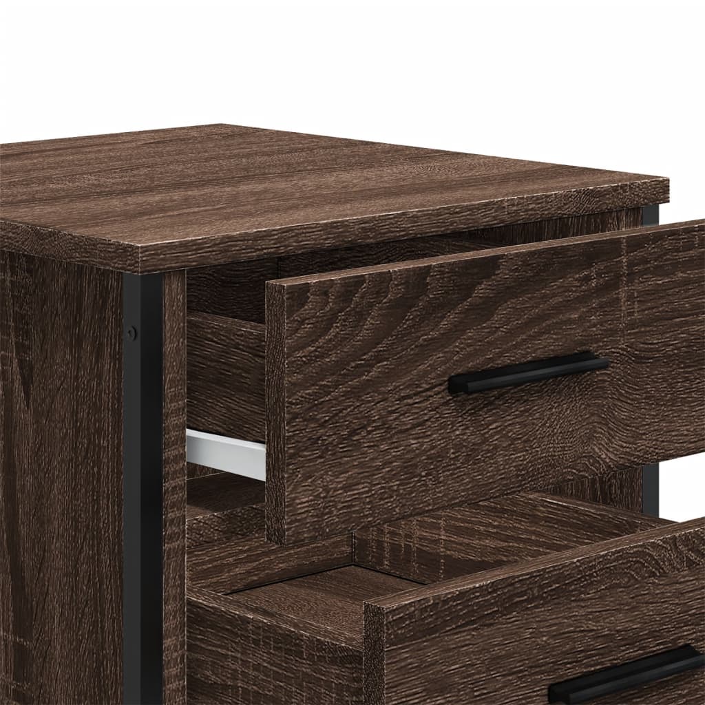 Bedside Cabinets 2 pcs Brown Oak 40x41x40 cm Engineered Wood