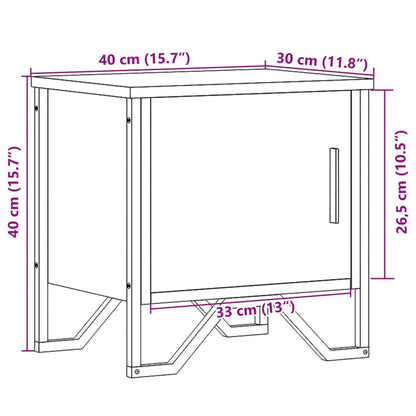 Bedside Cabinets 2 pcs Smoked Oak 40x30x40 cm Engineered Wood