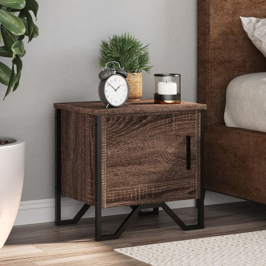 Bedside Cabinets 2 pcs Brown Oak 40x30x40 cm Engineered Wood