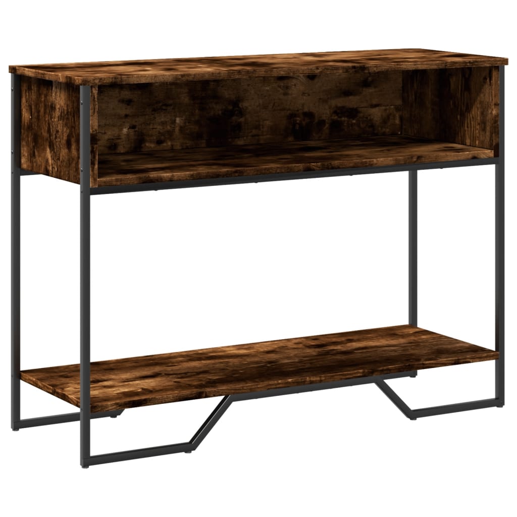 Console Table Smoked Oak 100x35x74.5 cm Engineered Wood