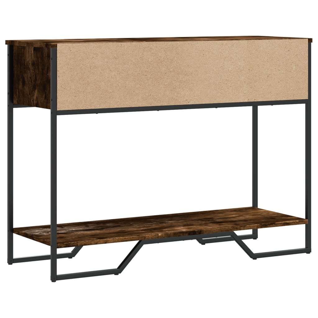 Console Table Smoked Oak 100x35x74.5 cm Engineered Wood