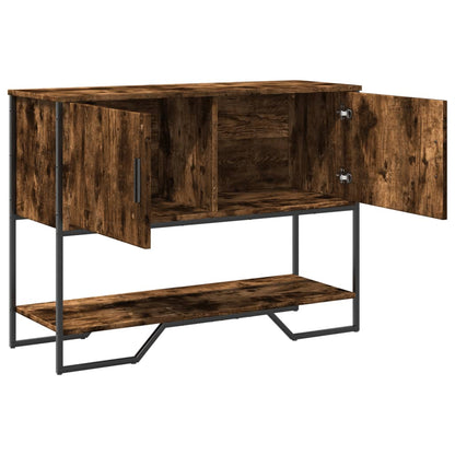 Console Table Smoked Oak 100x35x74.5 cm Engineered Wood