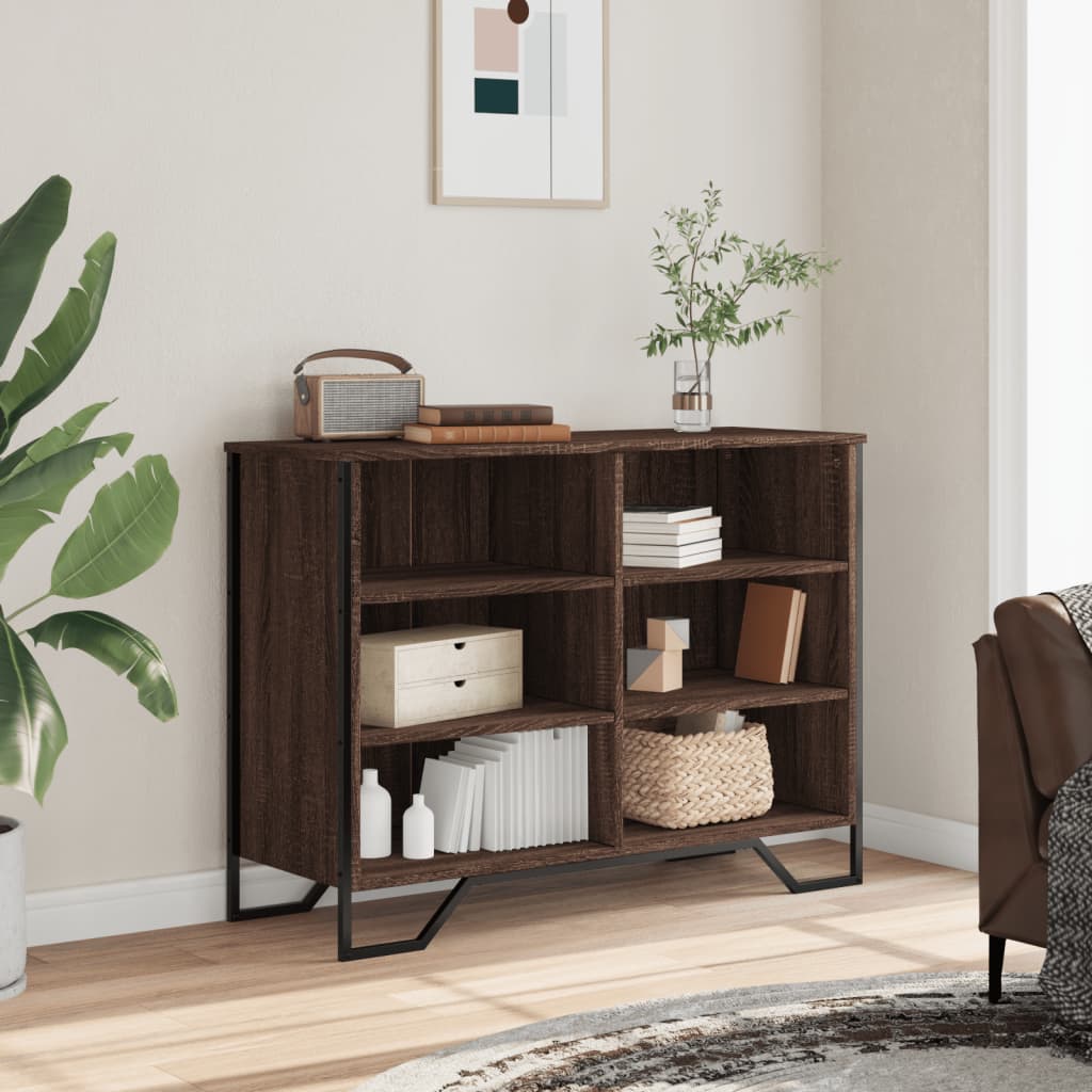 Sideboard Brown Oak 101x35.5x74.5 cm Engineered Wood