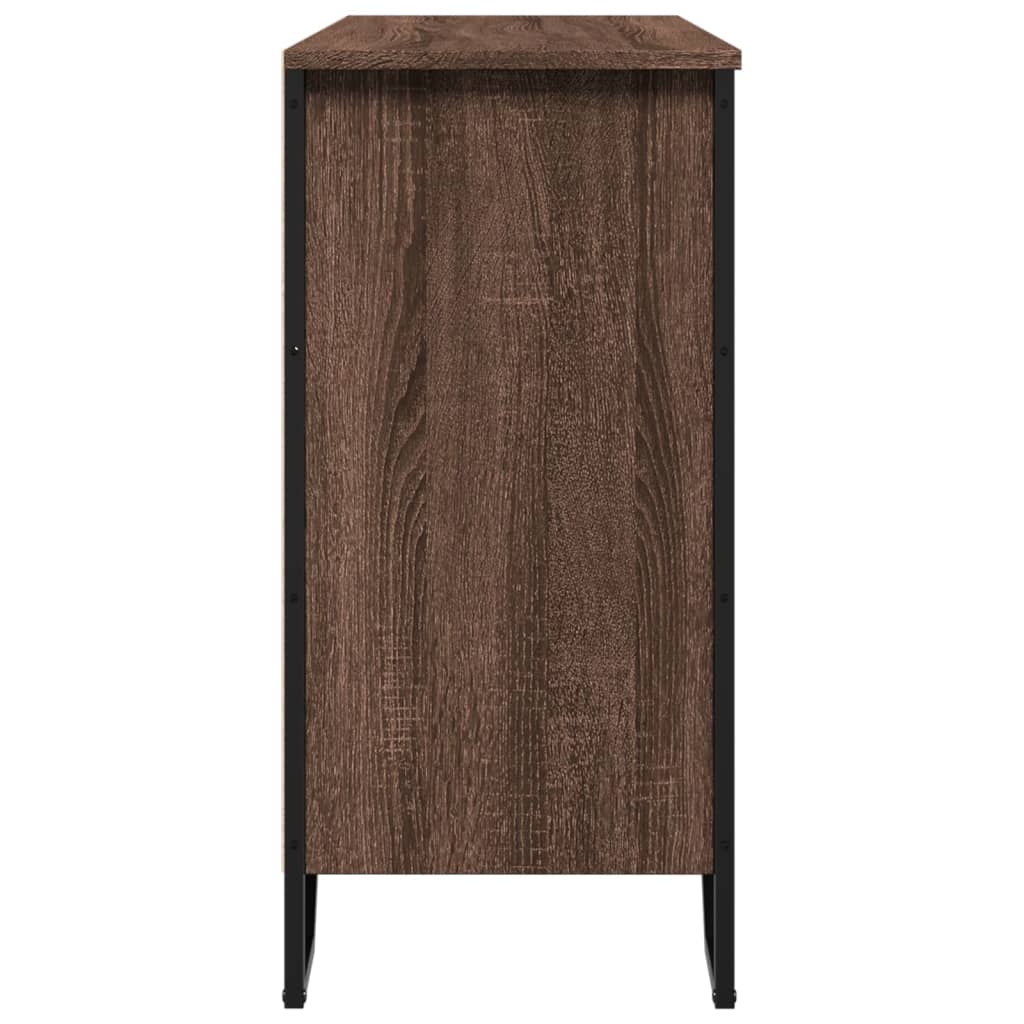 Sideboard Brown Oak 101x35.5x74.5 cm Engineered Wood