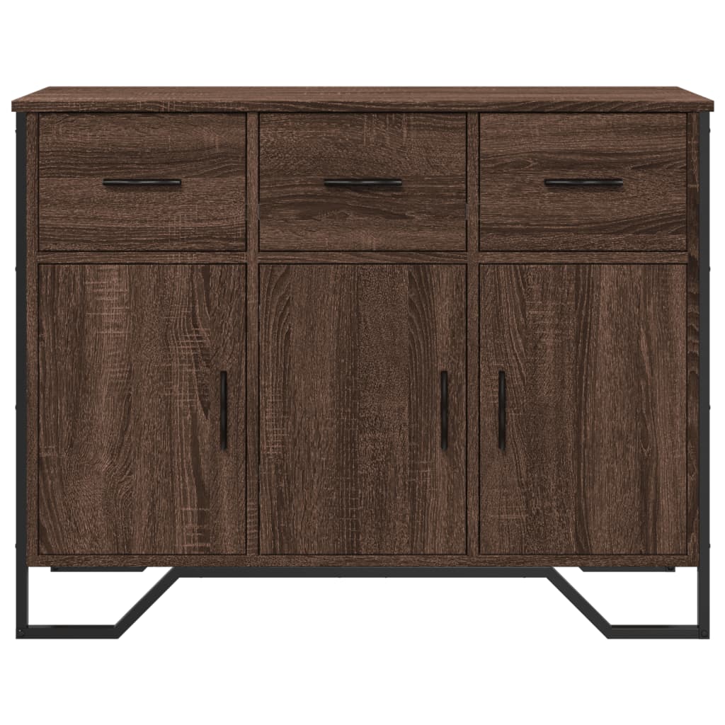 Sideboard Brown Oak 97x32.5x74.5 cm Engineered Wood