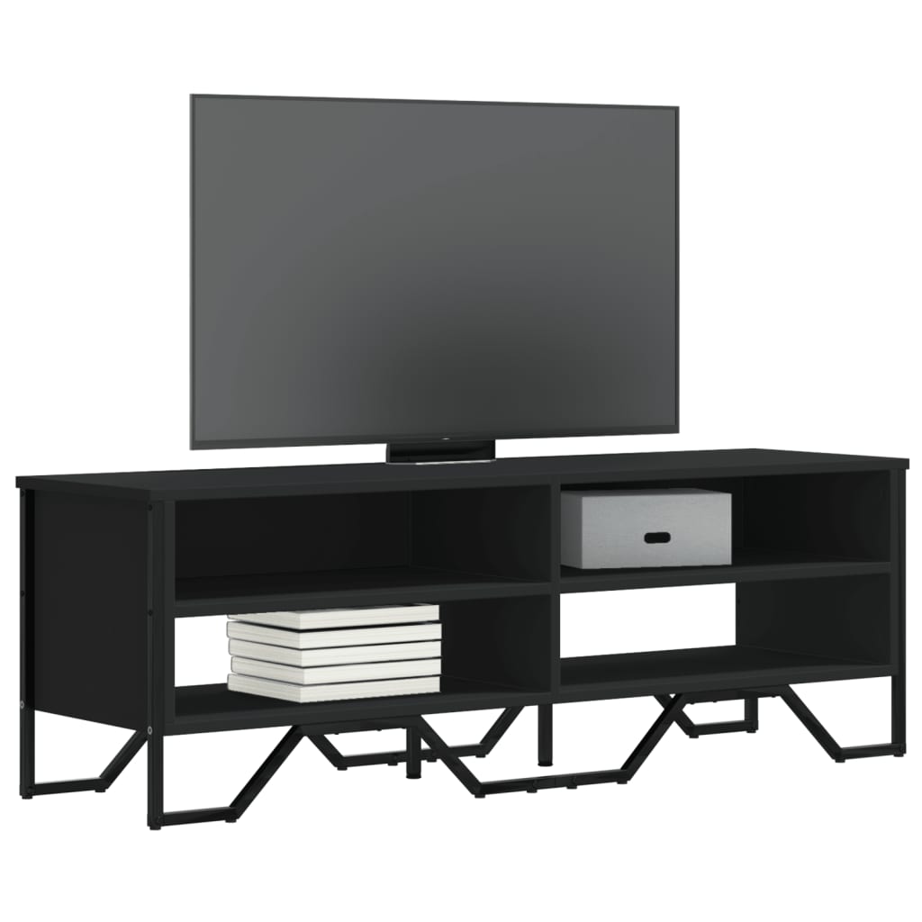 TV Cabinet Black 122x34x41 cm Engineered Wood