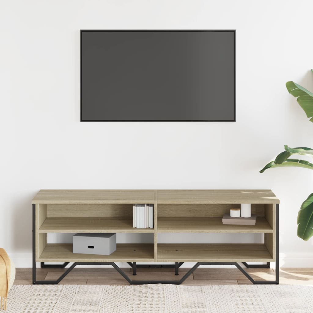 TV Cabinet Sonoma Oak 122x34x41 cm Engineered Wood