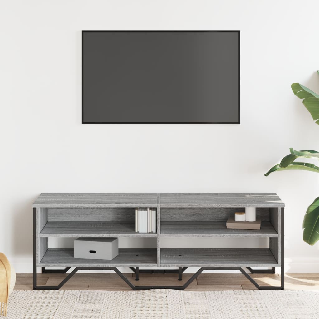 TV Cabinet Grey Sonoma 122x34x41 cm Engineered Wood