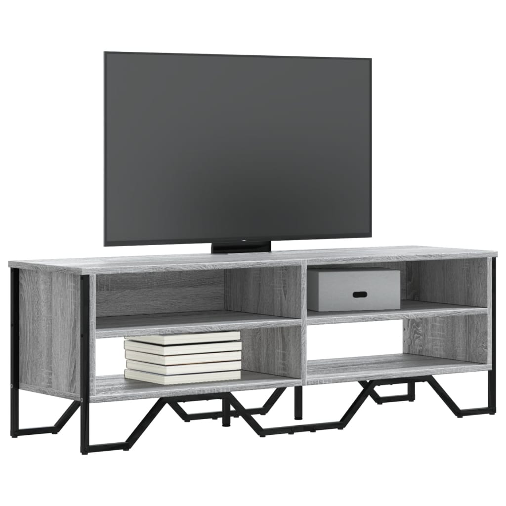 TV Cabinet Grey Sonoma 122x34x41 cm Engineered Wood