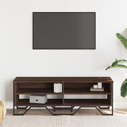 TV Cabinet Brown Oak 122x34x41 cm Engineered Wood