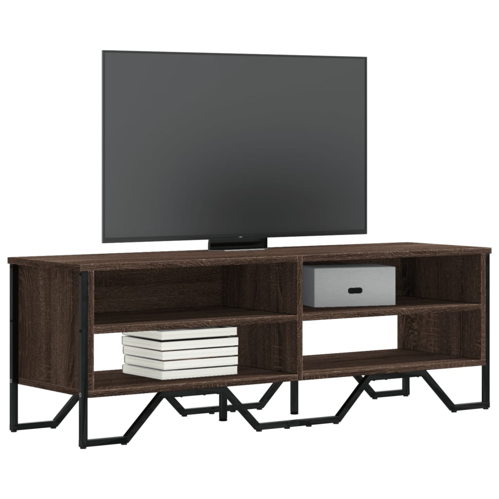 TV Cabinet Brown Oak 122x34x41 cm Engineered Wood