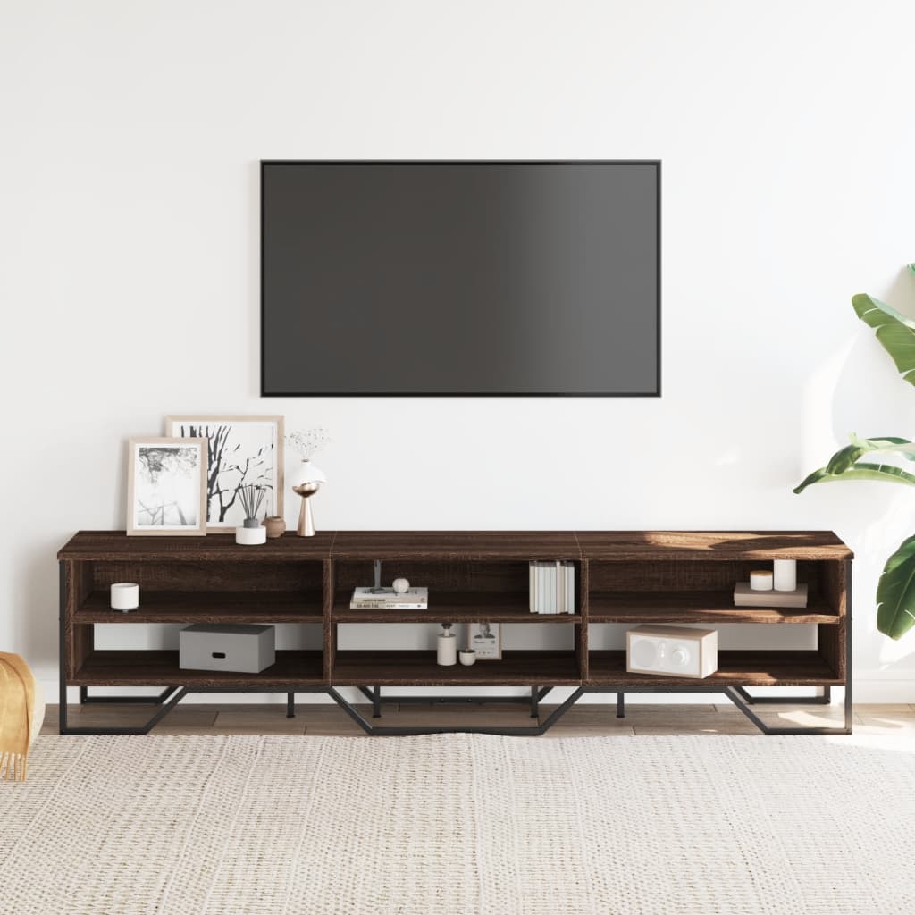 TV Cabinet Brown Oak 180x34x41 cm Engineered Wood