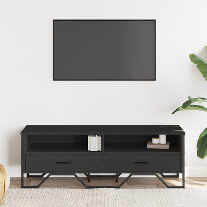 TV Cabinet Black 122x34x41 cm Engineered Wood