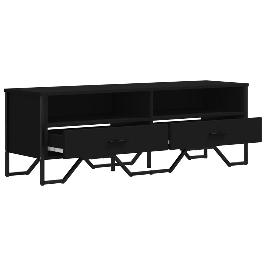 TV Cabinet Black 122x34x41 cm Engineered Wood