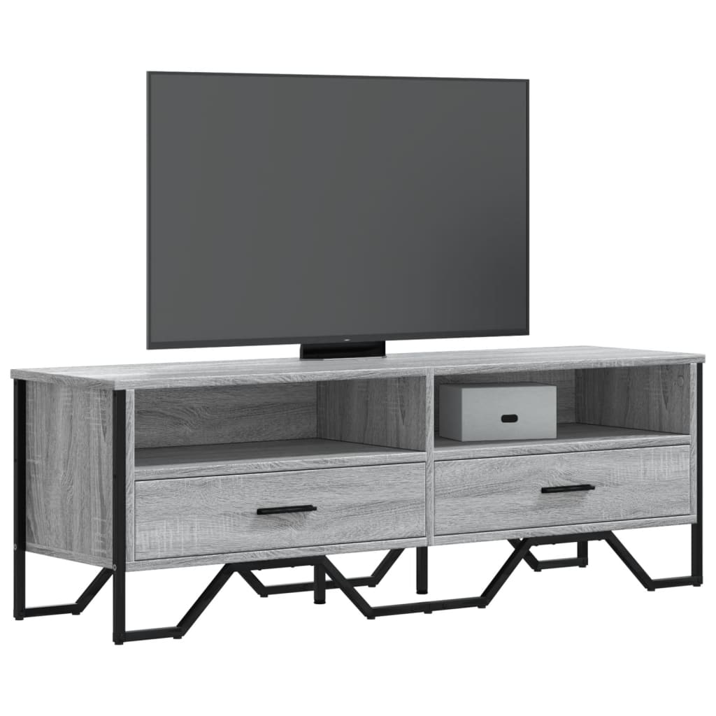 TV Cabinet Grey Sonoma 122x34x41 cm Engineered Wood